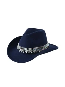 1 Miếng Đối với phụ nữ & Nam , Phong cách phương Tây , Brim , Mềm mại Felt Chất liệu , Thích hợp Đối với Các hoạt động ngoài trời , Hiệu suất , Năm mới & Lễ cưới Buổi tiệc - Nhiều màu - Xem 17