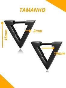 Men's Earrings - 黑色 - 查看 7