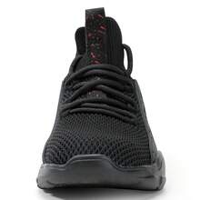 Kids High Top Trainers Boys Fashion Sports Shoes Grils Lightweight Breathable Footwear Comfortable Childrens Casual Sneakers - 黑色 - 查看 4