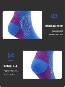 Sports Compression Socks For Children, Boys' Soccer Socks, Girls' Leggings For Running And Leg Support - Blue - View 4