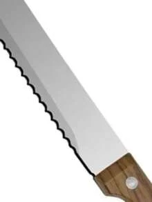 Faca De Pão Em Aço Inox Cozinha Casa 8 Polegadas - Prata - Visão 3