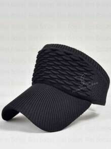 男士夏季防曬棒球帽，休閒風格 - 黑色 - 查看 3