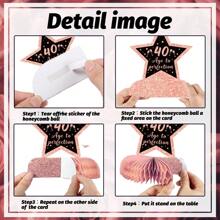 40TH Tổ ong Đồ Trang Trí Sinh Nhật , Đen Vàng Buổi tiệc Bàn Trang trí theo mua 9pcs Sinh nhật lần thứ 40 Bàn Trang trí theo mua Tổ ong Vàng hồng Theo chủ đề Buổi tiệc Bàn Tổ ong Đồ trang trí , Vui vẻ Sinh nhật lần thứ 40 Cổ vũ Đến 40 Cung cấp cho buổi tiệc - Hồng - Xem 4