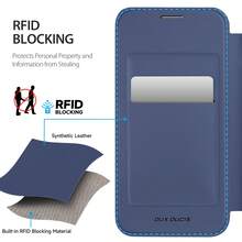 1入組dux Ducis藍色翻蓋連支架手機殼,適用於三星s24 Ultra、三星s24 Plus、三星s24,具備抗刮、防塵、防油、防震全面保護功能,採用pu皮革材料,具配備rfid信用卡阻擋卡槽,便於日常使用的翻蓋錢包式手機殼 - 藍色 - 查看 8