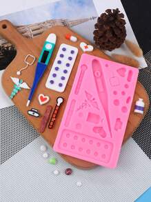 1pc Medical Device Tablet Silicone Mold - Pink - View 1