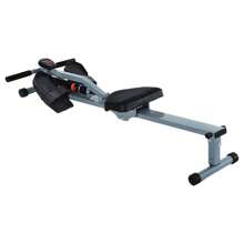 HOMCOM Máquina de Remo Plegable Resistencia Ajustable con Digital Monitor LCD para Fitness y Ejercicios de Musculación o Resistencia para Gimnasio Casa Carga 100KG 130x47,5x67 cm - Gris - Ver 2