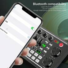 Kit Mezclador De Micrófono Y Tarjeta De Sonido F998 Con 16 Efectos De Sonido, Mezcladora De Sonido De Grabación De Audio, Consola De Mezcla De Audio Y Amplificador Para Teléfono Y Pc - Negro - Ver 5