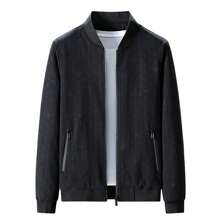 Chaqueta Negra Para Hombre, Sencilla Y Versátil Para Outfit De Negocios Y Casuales Al Aire Libre En Primavera - Negro - Ver 1