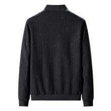 Chaqueta Negra Para Hombre, Sencilla Y Versátil Para Outfit De Negocios Y Casuales Al Aire Libre En Primavera - Negro - Ver 2