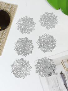 6-12pcs/Set PVC Cup Coasters, Table Decorative Mats For Daily Dining Table