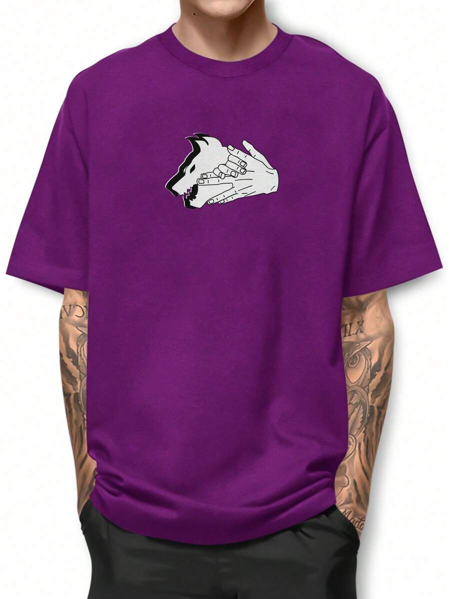 Men T-Shirts - Màu tím - Xem 1