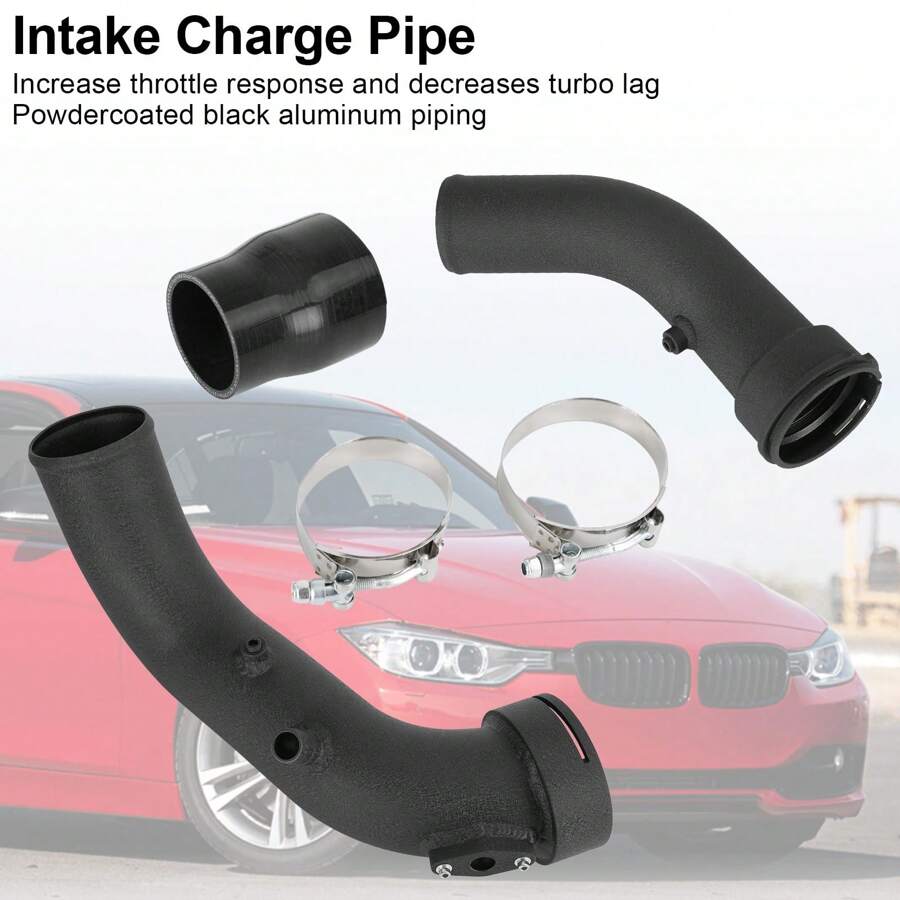 Intake Charge Pipe For BMW M2 M235i 335i 435i N55 F20 F30 RWD 2012-2016 - Black - View 1