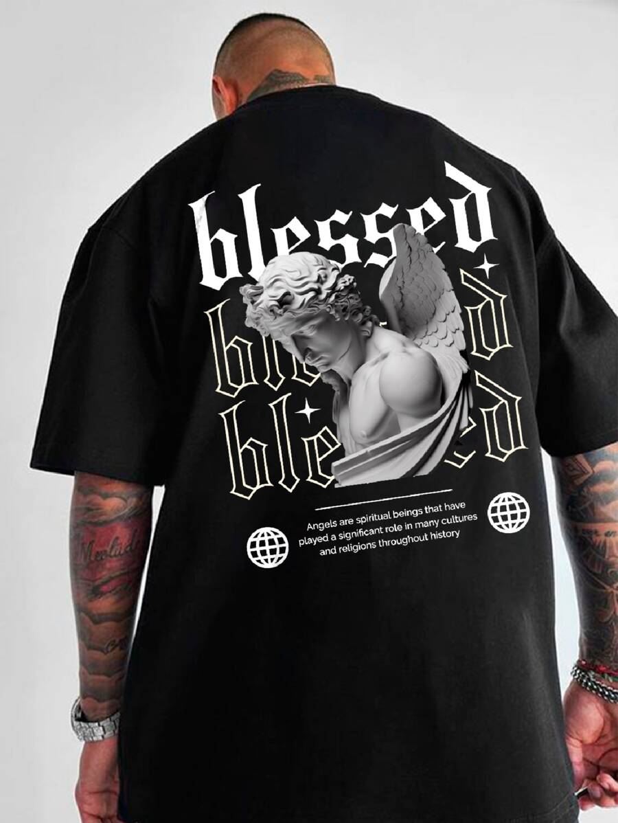 Men T-Shirts - 黑色 - 查看 1
