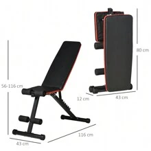 HOMCOM Sit Up Benches - 黑色 - 查看 6