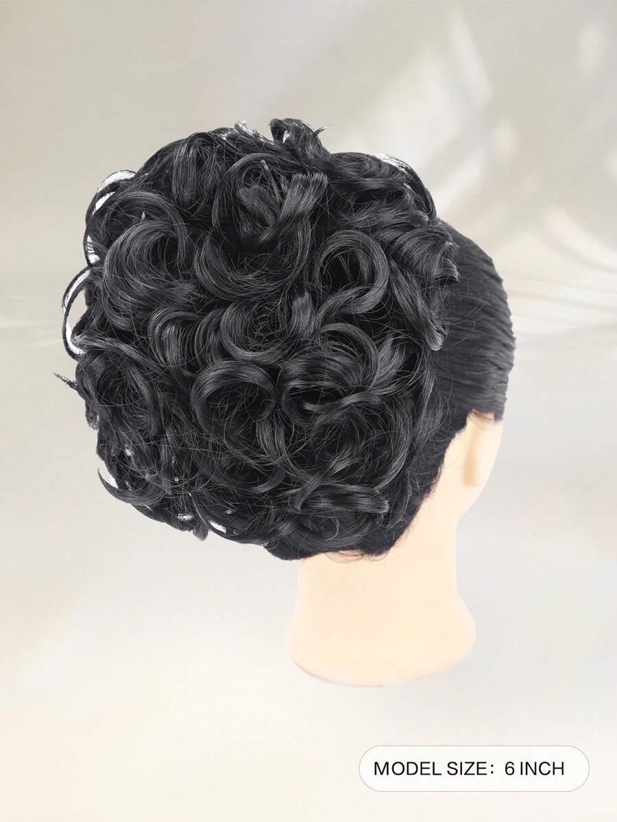 Lộn xộn tóc búi Tóc đuôi gà Lộn xộn Quăn Cái đĩa Tóc búi Gia hạn Lộn xộn Tóc búi Dây buộc tóc Chignon Cái mâm Tóc đuôi gà Miếng tóc giả Đối với phụ nữ Lược Nối tóc - màu đen - Xem 1