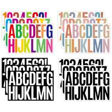 12 Sheets Vinyl Letter Stickers Large, 3 Inch Self Adhesive Number Alphabet Stickers, Waterproof Stick On Letters For Scrapbooking Mailbox Sign Children DIY Crafts Poster - Multicolor - View 1