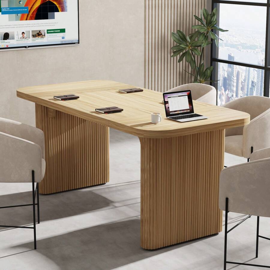 Tribesigns Tribesigns 5FT Modern Conference Meeting Table With ...