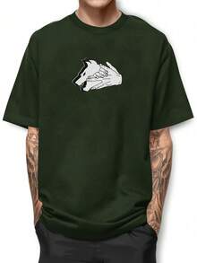 Men T-Shirts - xanh quân đội - Xem 1