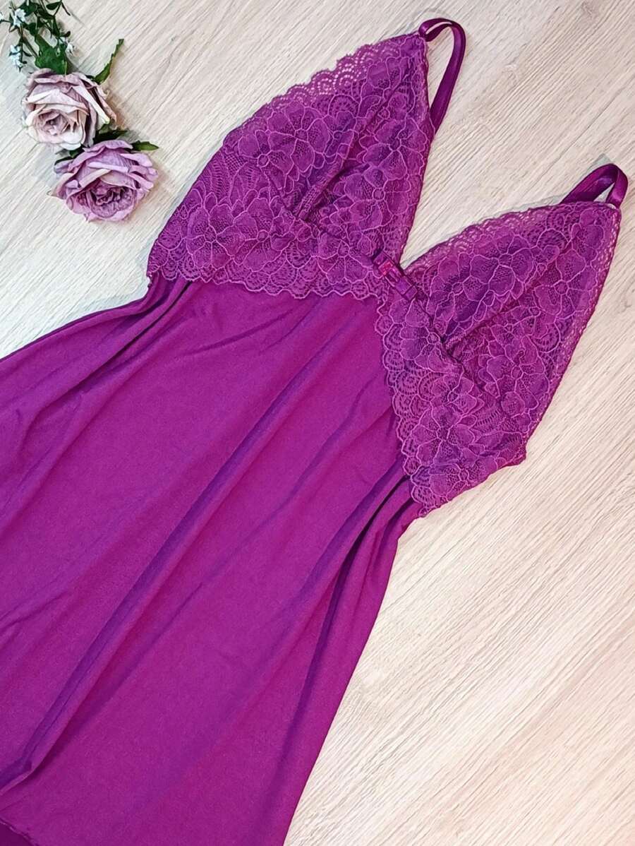 Women Nightgowns & Sleepshirts - 紫色 - 查看 1