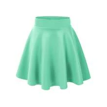 Women's Basic Versatile Stretchy Flared Casual High Waist Mini Skater Skirt - Màu tím hoa cà - Xem 11