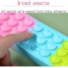 A Ngẫu nhiên Cầu vồng Bong bóng Giảm sức ép Silicone Hộp bút - Nhiều màu - Xem 3