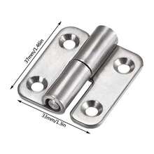 4/6PCS 1.5" Detachable Hinge Small Slip Joint Flag Hinge Lift Off Door Hinge - Silver - View 2