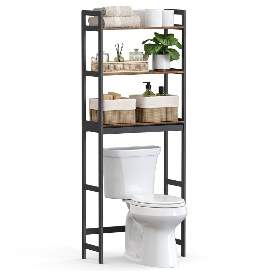 SONGMICS Over The Toilet Storage, 3Tier Bathroom Toilet Rack With