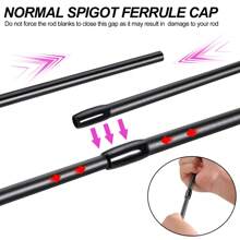 Sougayilang 1 根釣竿 2 節 1.8m/2.1m 碳纖維紫色鑄竿和紡竿優質淡水釣竿 - 紫色 - 查看 9