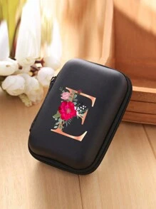 1入時尚簡約純色EVA材質裝飾字母通用數字存儲袋，男女均可使用，可用於存儲耳機和充電寶，數據線，情人節禮物，商務，旅遊，學校，辦公室，旅行必備品，旅行配件，旅行整理袋 - 黑色 - 查看 20