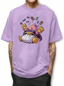 Men T-Shirts - 中紫紅色 - 查看 1