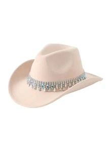 1 Miếng Đối với phụ nữ & Nam , Phong cách phương Tây , Brim , Mềm mại Felt Chất liệu , Thích hợp Đối với Các hoạt động ngoài trời , Hiệu suất , Năm mới & Lễ cưới Buổi tiệc - Nhiều màu - Xem 5