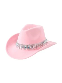 1 Miếng Đối với phụ nữ & Nam , Phong cách phương Tây , Brim , Mềm mại Felt Chất liệu , Thích hợp Đối với Các hoạt động ngoài trời , Hiệu suất , Năm mới & Lễ cưới Buổi tiệc - Nhiều màu - Xem 7