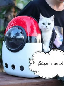 1 Bolsa Espacial Para Mascotas, Mochila Para Exteriores - Rojo - Ver 6