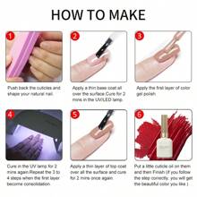 XEIJAYI 9Pcs 15ML Gel Nail Polish Set, Popular Color Gel Varnish Kit, Soak Off UV/LED Gel Polish, For Home Salon Nail Art Christmas DIY - 彩色 - 查看 5