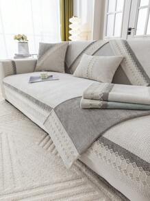 1 Miếng Bốn phổ cập Chenille Dệt Sofa Đệm ngồi , Tối giản Phong cách hiện đại , Thú cưng Thân thiện Chống bụi bẩn Chống trượt Bọc ghế sofa , Mùa Đông Sang trọng Mèo cào Sofa Người bảo vệ Che phủ Thích hợp Đối với Phòng khách Hình chữ L Sectional Ghế sofa Và 1/2/3/4 Chỗ ngồi Ghế sofa ( Riêng biệt ) - Màu be - Xem 1