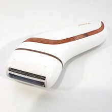 Kemei KM-1207 电动脱毛器，女士剃毛器，无痛脱毛仪，适用于腿部、腋下、比基尼区域和私处，三合一功能，从根部去除毛发，包含电动磨脚器和修甲工具 - 白色 - 查看 8