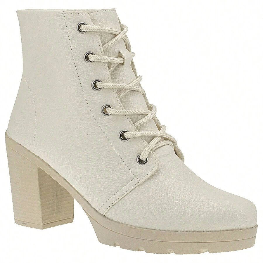 Women Ankle Boots & Booties - Màu be - Xem 1