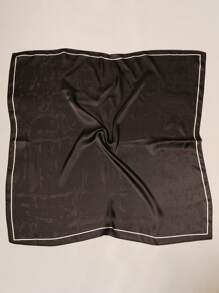 1入組男士方框邊純色頭巾三角頭巾,適用於旅行和日常穿著 - 彩色 - 查看 13