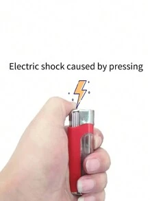 1入隨機發貨騙人電擊打火機,青少年創意玩具,安全有趣的騙人玩具,騙人用的電擊打火機 - 彩色 - 查看 1