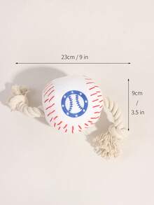 nicovaer 1pc Choose From Different Styles - Simulation Baseball Belt Rope Toy, Simulation Baseball Bat Toy, Bb Sound Device Inside, Suitable For Medium And Large Dogs, Perfect Pet Plush Sound Toy For Interactive Playtime And Outdoor Activities - Multicolor - View 2