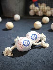 nicovaer 1pc Choose From Different Styles - Simulation Baseball Belt Rope Toy, Simulation Baseball Bat Toy, Bb Sound Device Inside, Suitable For Medium And Large Dogs, Perfect Pet Plush Sound Toy For Interactive Playtime And Outdoor Activities - Multicolor - View 9