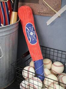 nicovaer 1pc Choose From Different Styles - Simulation Baseball Belt Rope Toy, Simulation Baseball Bat Toy, Bb Sound Device Inside, Suitable For Medium And Large Dogs, Perfect Pet Plush Sound Toy For Interactive Playtime And Outdoor Activities - Multicolor - View 7