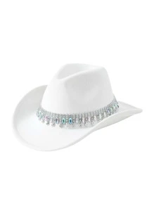 1 Miếng Đối với phụ nữ & Nam , Phong cách phương Tây , Brim , Mềm mại Felt Chất liệu , Thích hợp Đối với Các hoạt động ngoài trời , Hiệu suất , Năm mới & Lễ cưới Buổi tiệc - Nhiều màu - Xem 19