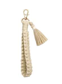 Hand Woven Tassel Keychain Keyrings Lanyard Braided Key Fob Strap Lobster Claw Bohemian Bracelet Gift Wrist Strap Bag Pendant Accessories Key Lanyard