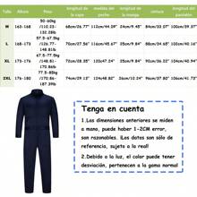 Men's Work Coveralls Dustproof Mechanic Long Sleeve Zipper Overalls,Men's Mechanic Work Coveralls Long Sleeve Hooded Dustproof Zipper Front Coveralls Men's Polycotton Overalls, Color Navy Blue, - Blue - View 2