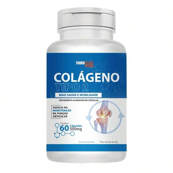 Colágeno Tipo 2 Turbo Black Vitamin 60 Cápsulas 500mg