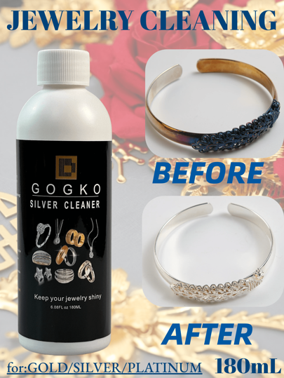 1 Botella 180 Ml Limpiador De Joyería Potente Y Duradero Para Oro Y Plata, Con Función Anti-oxidación Y Pulido, Para Uso Personal O Como Regalo, Mantenimiento Diario