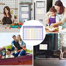 A3 Fridge Calendar, Magnetic Monthly Planner Whiteboard Dry Wipe Meal Planner - Black - View 4