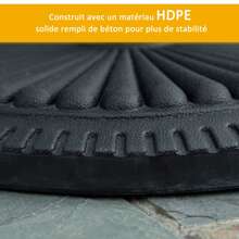 Outsunny Pied de parasol base de lestage parasol rond ciment HDPE motif rosace Ø 49 cm poids net 15 Kg noir - Noir - Voir 2