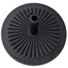Outsunny Pied de parasol base de lestage parasol rond ciment HDPE motif rosace Ø 49 cm poids net 15 Kg noir - Noir - Voir 4
